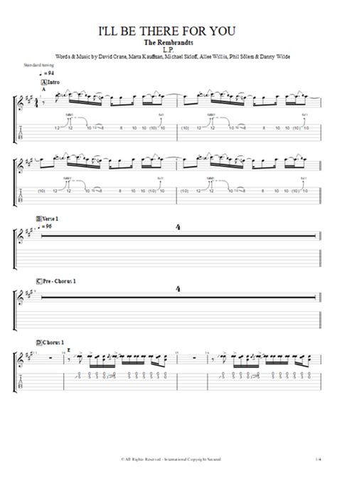 ill be there for you chords|Artist: The Rembrandts Ill Be There for You Guitar Tabs and Chords.